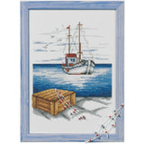Permin counted cross stitch kit "Schooner", 20x28cm, DIY, 92-2308 Model