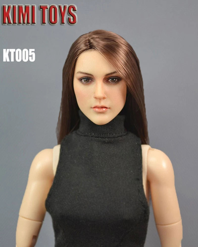 1/6th KIMI KT005 Asian Beauty Girl Head Model 12" Female Action Figure Accessori Model