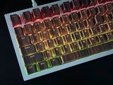 Backlit Walnut Wood Imitation Keycap Set | Cherry MX | Mechanical Keyboard | PBT Model
