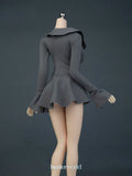 Sexy Female Grey Dress Skirt Model Fit For 12