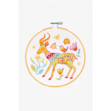 DMC counted cross stitch kit with hoop "The Antilope", Diam.15cm, DIY Model