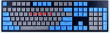 PROJECT A-KO BLUE/GREY 104 KEYBOARD KEYCAPS KEY CAPS CAP DOUBLE SHOT CHERRY XDA Model