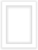 8.5X11 Mat for 5.5X8.5 Photo - Precut White on White Double Mat Picture Matboard Model