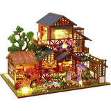 1/24 scale dollhouse miniature DIY kit set  Includes LED lights,and a music box Model