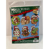 Design Works Crafts Sloths Christmas Ornament Kit 6878 Plastic Canvas DIY 6pc Model