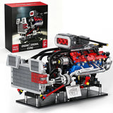 V8 Engine Model Kit that Runs with Motor, 1145 PCS Engine Building Blocks Kit... Model