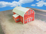 Z Scale Building - 23' Tall Barn Coverstock Pre Cut Kit PAPER KIT Model