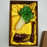 National Palace Museum Chinese Cabbage Figurine w/ Display Stand in Box Model