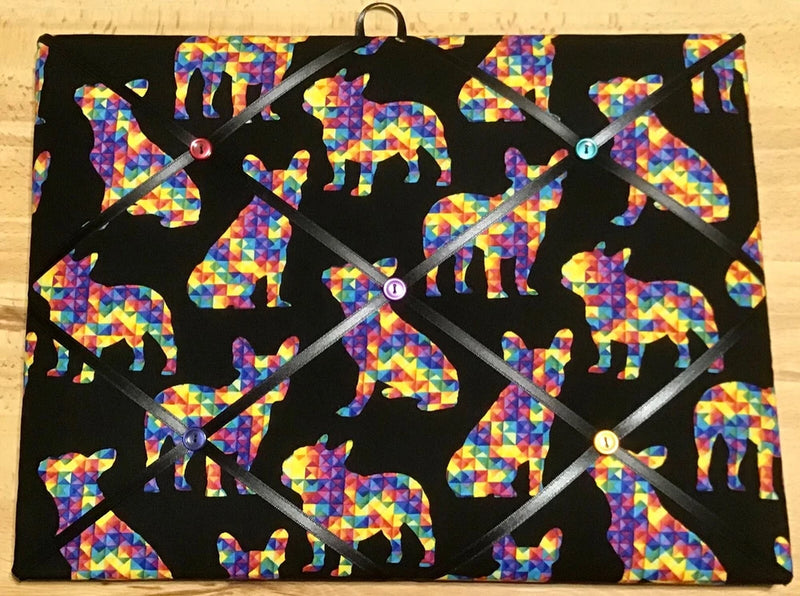 French Bulletin Board Photo Memo Black French Bulldog Dog Print 11.8 x 15.7 inch Model