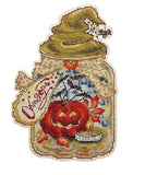 DIY Cross Stitch Kit Jar-October on Wood Cross Stitch Craft Set for Decor Model