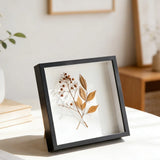 DIY Picture Frame for Dried Flowers 8 Inch Square White Black Density Board Model