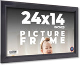 24x14 Frame Black Passaggi Solid Wood Picture Frame Width 1.5 Inches | Interior Model