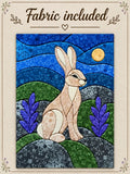 Large A4 Kinusaiga Hare - Fabric Art Kit:  Cotton Textile Japanese Art Model