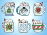 Cross Stitch Kit ~ Design Works 6 Holiday Mugs Christmas Ornaments #DW6908 Model