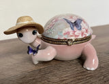 Limited Ed. Bradford Exchange Turtle Butterfly Music Box For Display & Trinkets Model