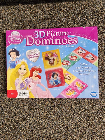 Rare Disney Princess 3D Picture Dominoes Domino Game Wonder Forge - Complete! Model