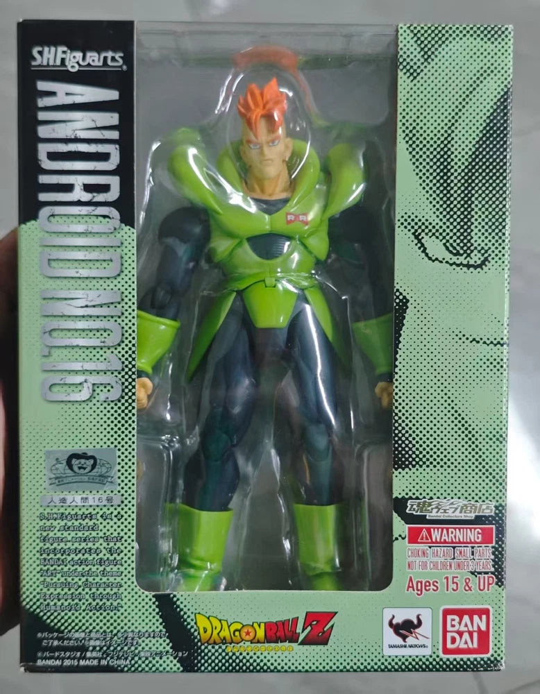 Bandai Dragon Ball Z S.H.Figuarts Android 16 1.0 Anime Action Figures Model Toys Model