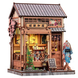 CUTEBEE Book Nook Kit  DIY Miniature House Japanese Sakura Kimono Model