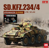 1/35 Tank Assembly Model Sd Kfz.234/4 German eight wheeled armored vehicle Model