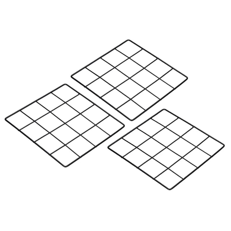 8"x8" Wire Grid Panel, 3 Pack Wall Grid Decorative Board Photo Display Black Model