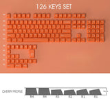 Orange PBT Doubleshot Keycaps Set Cherry Profile for MX Mechanical Keyboards Model