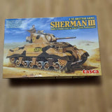 Tasca British Army Sherman III Direct Vision 1/35 Model Kit Used 14+ Model