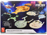 SKILL 2 MODEL KIT ALLIES & ADVERSARIES SET "STAR TREK" 1/2500 BY AMT AMT1443 Model