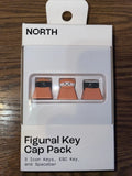 North Figural Sushi Key Cap Pack 3 Icon Keys, ESC Key, And Spacebar Model