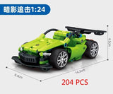 MOC Car Famous Racing Car (Green) Building Block Model Kit Toy Gift 204 Pcs Model