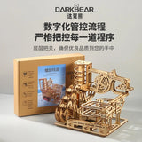 Wooden 3D Marble Run Puzzle Mechanical Electric DIY Model Kit for Adults & Kids Model
