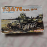 Dragon T-34/76 Mod. 1940 Soviet Tank 1/35 Model Kit 6092 Used 14+ Model