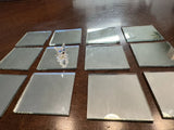 12 Mirror Squares for Miniature Crystal Figurines Dollhouse Displays 1.25" sq ea Model