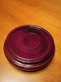 Vtg Oriental Chinese Rosewood Figurine/ Vase Display Stand  Round 4" Base Model