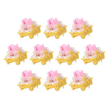 10pcs Pink Keyboard Switches 3-Pin 45gf Linear Keyboard Switch Replacement Model