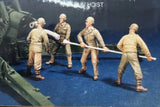 1/35 Resin Figure WWII US Long Tom Gun Crews 4 Figures Unassembled Unpainted Model