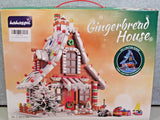 Holiday GINGERBREAD HOUSE Block Brick Building Set LIGHTS Christmas NEW OPEN BOX Model