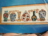 Design Works VASE ROW Counted Cross Stitch Kit #9269A  9" X 26" Vases Flowers Model