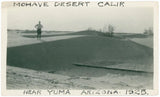 1925 Yuma Arizona Plank Road Sand Dune Photo Snapshot Man Exploring Mohave AZ Model