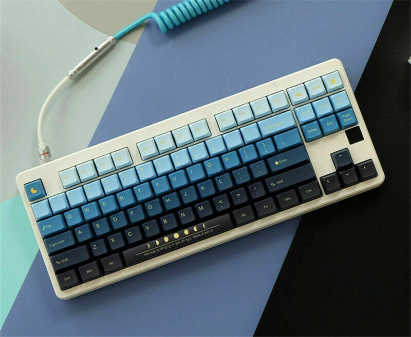 Moonbeam Keycaps Moon Gradient PBT 123 Set Key XDA for Cherry MX Model