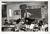 1983 Classroom Teacher & Students Blackboard Lesson 3/29/83 Photograph Model