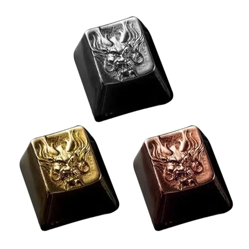 Colored Copper Keycap Brass Keycaps Detailed Engraving For Mechanical Keyboards Model
