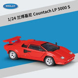 Welly 1:24 Lamborghini Countach LP5000S Model Diecast Car Vehicles New Model