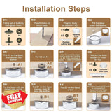 50Sets 10mm Gold Snap Button Kit Leather Metal Press Studs DIY Crafts Model