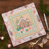 DIY Cross Stitch Embroidery Kit Gingerbread house Christmas Craft Art Gift Model