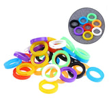 72Pcs Reusable Silicone Key Sleeves Numbering Key Covers with Assorted Colors Model