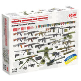 Infantry weapons and chevrons. Armed Forces of Ukraine Scale Model 1:35 ICM35749 Model