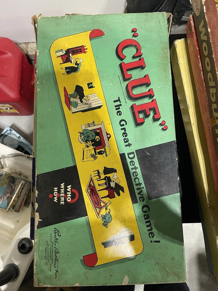 Vintage 1949 Clue Board Game Complete - Box Has Wear. See Photos 34 Work Sheets Model