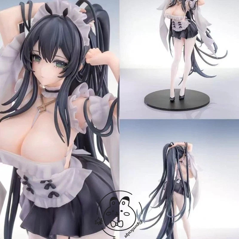 26.5cm Unyielding Maid 1/6 PVC Collectible Anime Statue Toy Loose Without Box Model