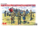 Scale Model Kit 1/48 ICM 48084 WWII Soviet Air Force Pilots & Ground Personnel Model