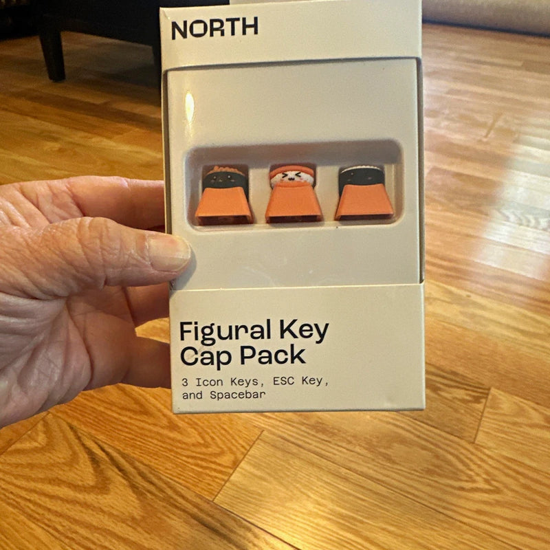 NORTH Figural Key Cap Pack Keycap Set 3 Icon Keys + ESC Key + Spacebar Orange Model